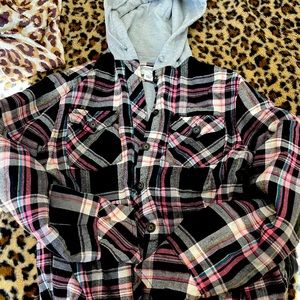 Canyon Guide Outfitters hooded sweater flannel jacket